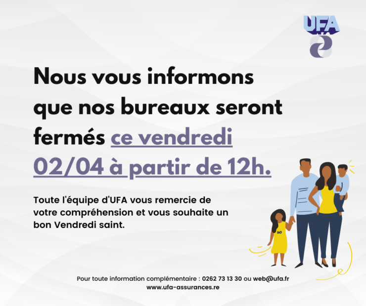 FERMETURE EXCEPTIONNELLE ce vendredi 2 avril à partir de 12h ⚠️